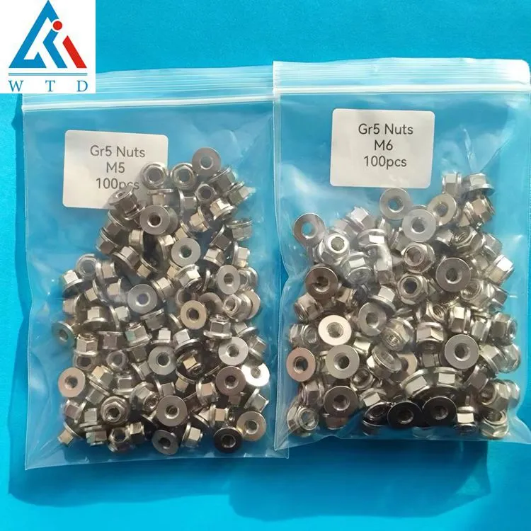 Titanium hex flange nuts Titanium hex flange nuts